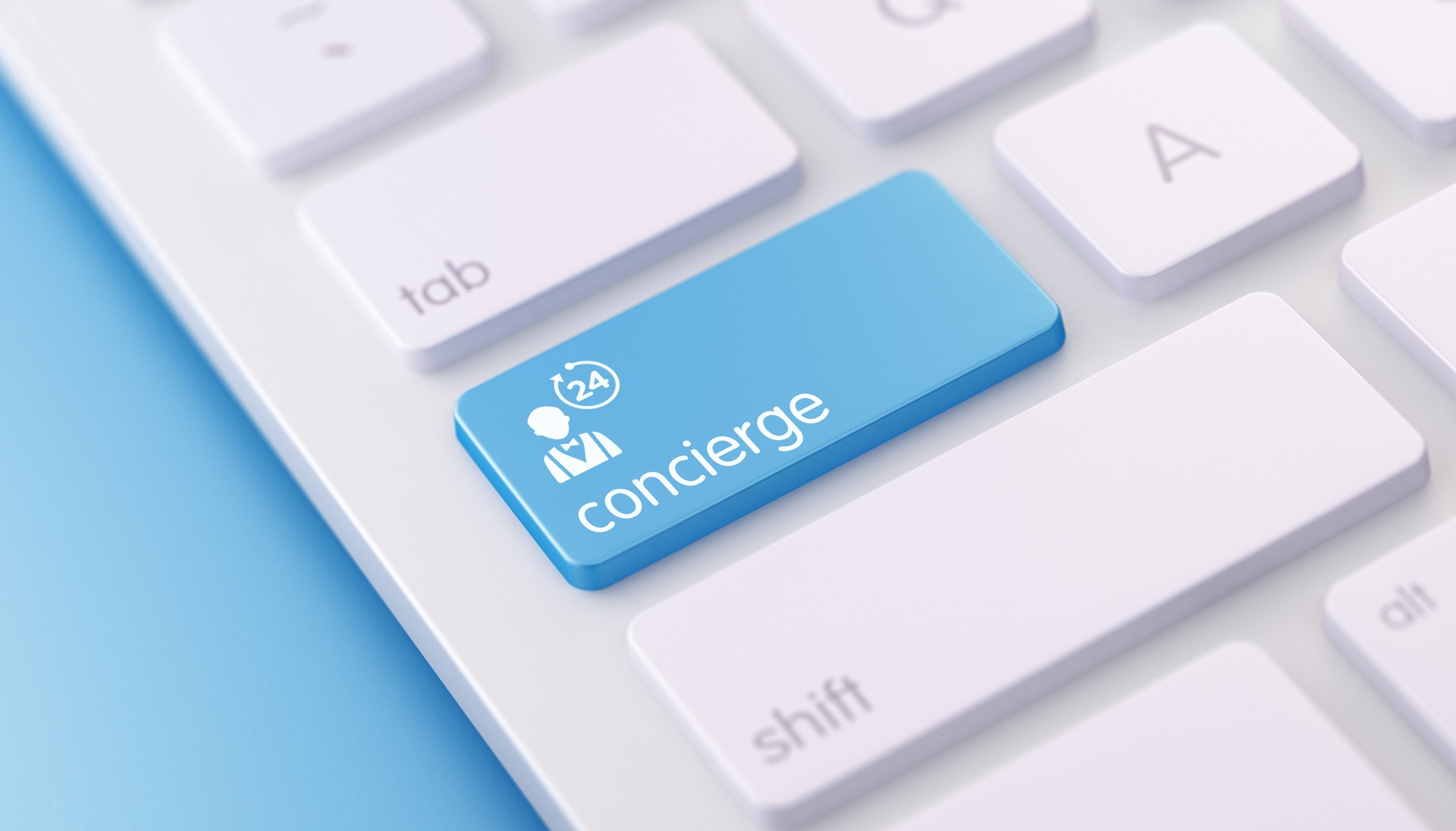 Modern Keyboard wih Concierge Button
